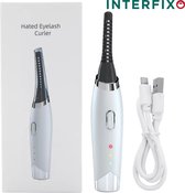 InterFixo Elektrische wimperkruller - Wit - Eyelash Curler - Automatische Krultang - Wimpers - Wimperlifting set - Wimperserum