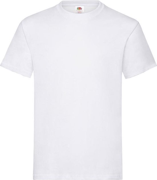 Fruit Of The Loom T-shirt - wit - heren - Ronde hals - 185 g/m2 - (Onder)shirt XL