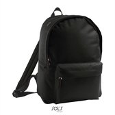 Rugtas Black - Rugzak - 16 liter - Backpack - Voorzak met ritssluiting - Verstelbaar en versterkte schouderriemen
