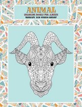 Coloring Books for Adults Therapy and Stress Relief - Animal