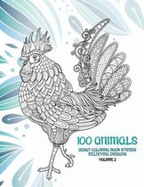Adult Coloring Book Stress Relieving Designs Volume 2 - 100 Animals