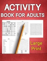 Activity Book For Adults Large Print