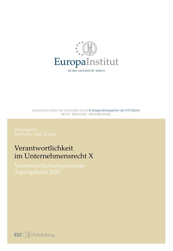 Verantwortlichkeit im Unternehmensrecht X - cover