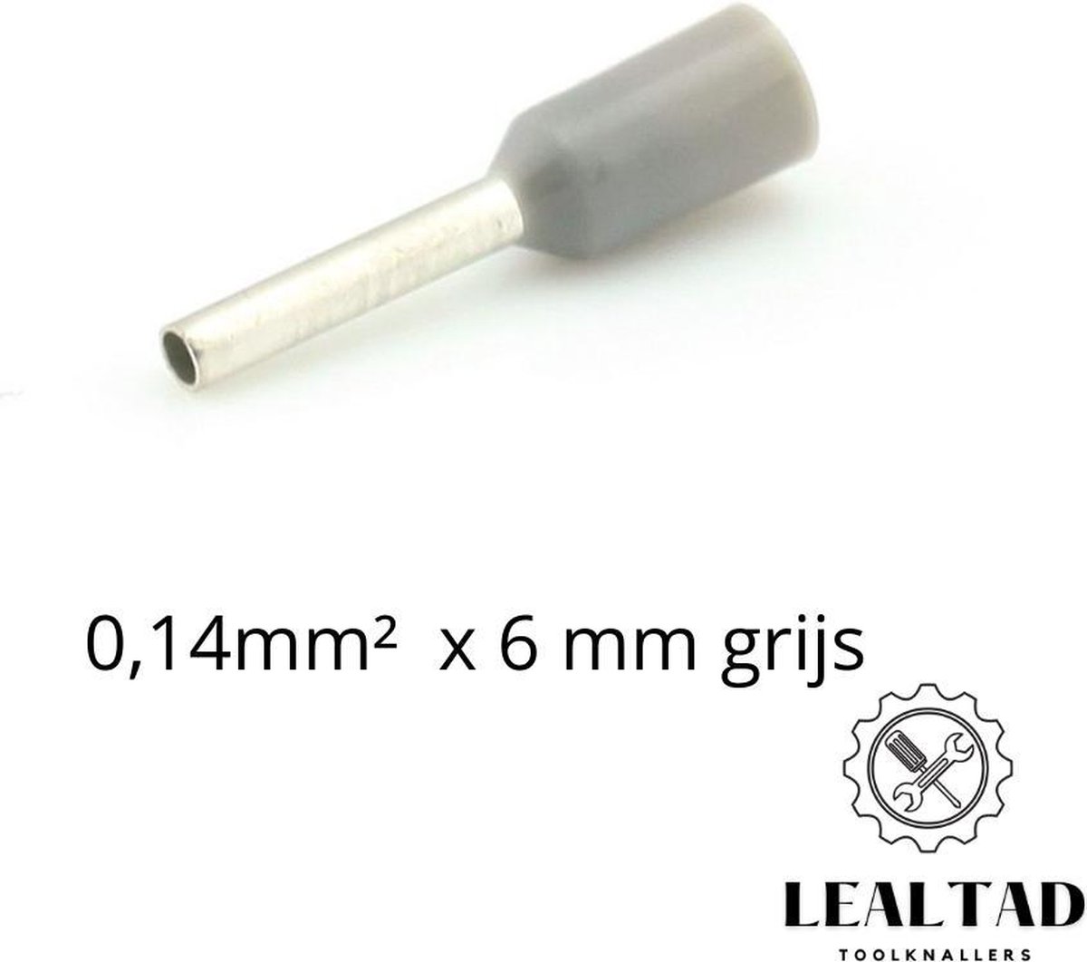 0.14mm² Grijs Adereindhuls - 500 stuks 0.14mm² Grijs Adereindhuls - 500 stuks