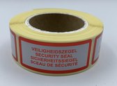 Veiligheidsetiketten - Security Seal - 250 stuks - 4 talen - 21x48mm - Beveiligingsetiketten - Veiligheidszegel - Waarschuwingssticker