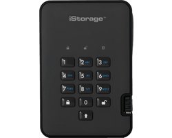 iStorage diskAshur2 SSD - externe harde schijf - 128 GB - SSD - Cijfercode - Zwart