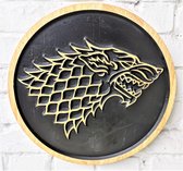 Winter is Coming, Hout Decoratie, Game of Thrones, House of Stark, Hardhout, Muurdecoratie, Wood Carved, Houtbewerking, Wanddecoratie, Wandpaneel, Slaapkamer decor, House warming c