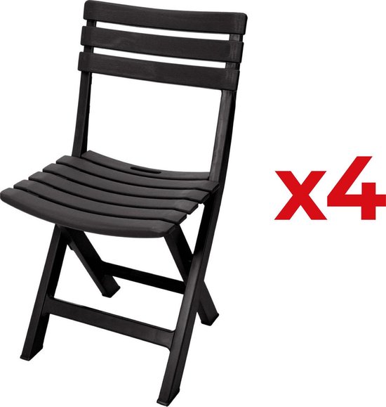 4 x Opklapbare Tuinstoel Komodo 44x41x78 cm - set van 4 stoelen | bol.com