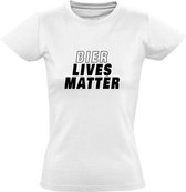 Bier lives matter Dames t-shirt | drank | bier | cafe | feest | grappig | cadeau | Wit