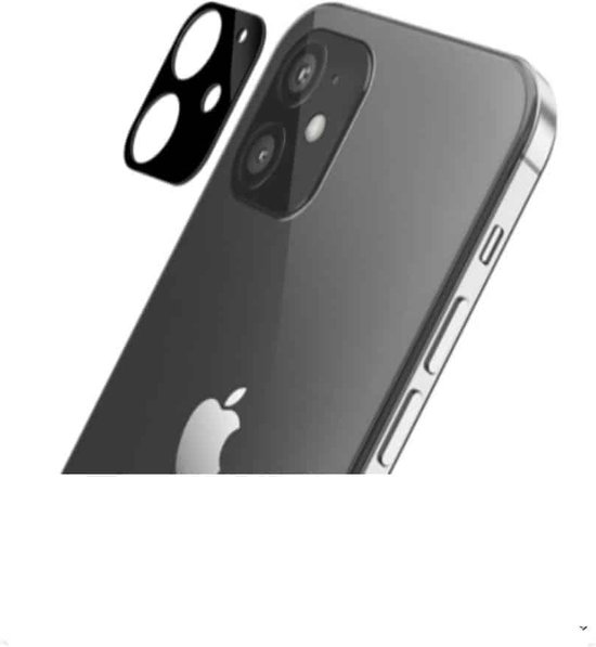 Fonu Camera Lens Tempered Glas Protector iPhone 12 Zwart