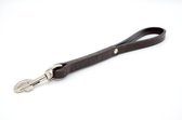 Hondenriem Leer -  Korthouder- Kort - Bruin - Hoge Kwaliteit Leer - Ambachtelijk Gemaakt in Portugal - Dog Leash Leather - Lederen