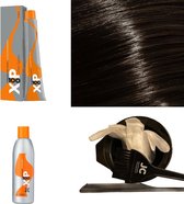 XP100 haarverf pakket kleur 4.3  Middenbruin & Goud (1x 100ML) met 6% waterstof ( 1x 250ML) incl verfbakje, kwast, maatbeker, puntkam en handschoenen