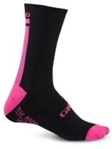 Giro HRC+ Merino Wool Winter Fietssokken Black/Pink Maat L