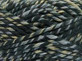 Wol breien op breinaalden dikte 10-12 mm. – gemeleerd dikke breiwol kopen khaki grijs tinten – superwashwol gemengd met acryl garen - self striping knitting yarn breigaren pakket 2