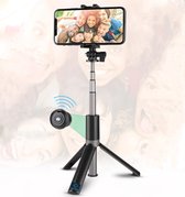 MIFOR® Luxe 3 in 1 Selfie Stick Tripod - Zwart - Smartphone Vlog Tripod