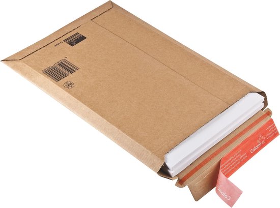 ENV A4 Lot de 20 enveloppes dexpédition en carton ondulé avec fermeture autocollante et ficelle douverture Marron 250 x 350 x 50 Marron 