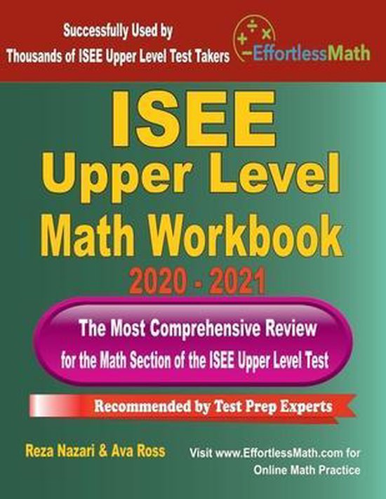 ISEE Upper Level Math Workbook 2020 - 2021 - cover