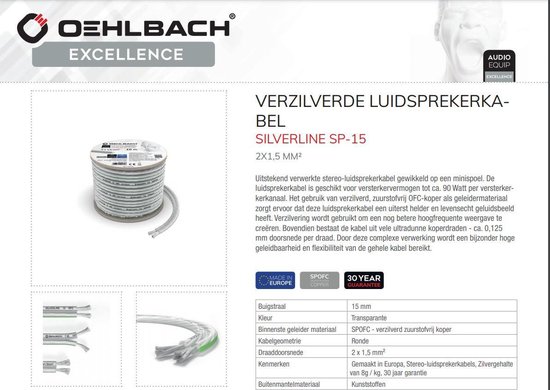 Devine SPE25/5 speakerkabel 2x 2.5mm 5 meter | Bax Music