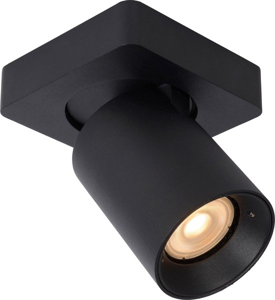 Lucide NIGEL Plafondspot - LED Dim to warm - GU10 - 1x5W 2200K/3000K - Zwart