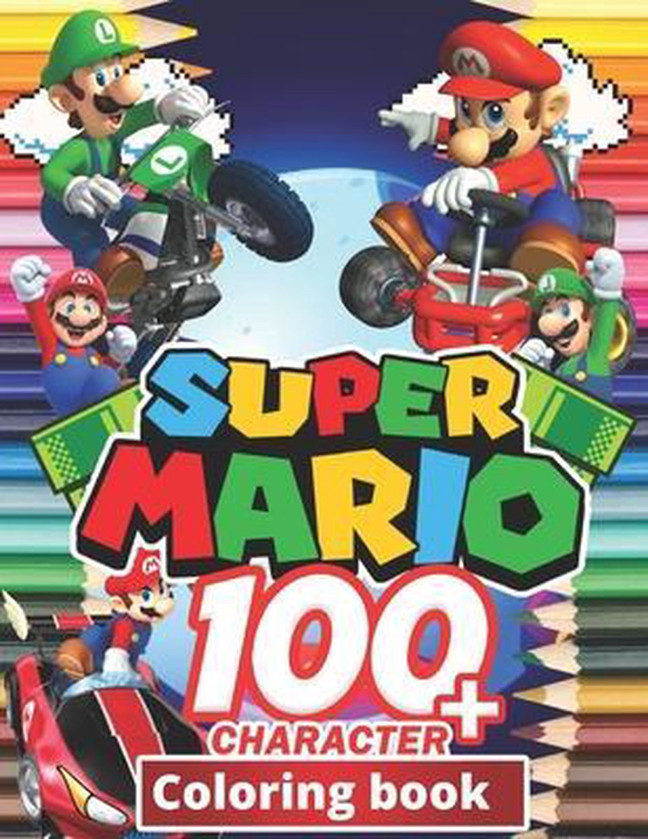 Super mario Coloring Book : +100 Illustrations, wonderful Jumbo Super mario  Coloring Book For Kids Ages 3-7, 4-8, 8-10, 8-12, Fun, (Super mario Books