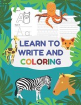 Learn To Write And Coloring