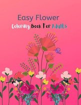 Easy Flower Coloring Book For Adults