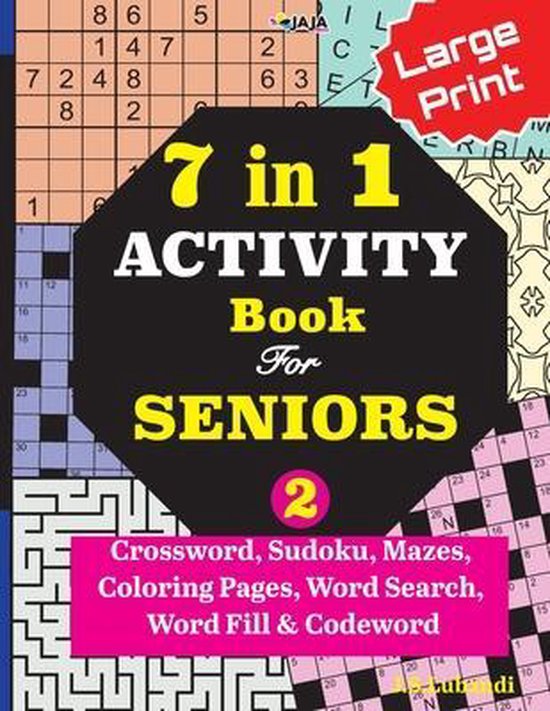 Over 120 Activities in Large Print for Seniors 7 in 1 ACTIVITY Book