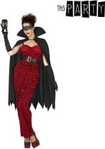 Kostuums voor Volwassenen Vrouwelijke vampier met cape Zwart (3 Pcs)