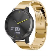 Stalen Smartwatch bandje - Geschikt voor  Garmin Vivomove HR metalen bandje - goud - Horlogeband / Polsband / Armband