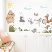 Muursticker | Dieren die muziek maken | Wanddecoratie | Muurdecoratie | Slaapkamer | Kinderkamer | Babykamer | Jongen | Meisje | Decoratie Sticker |