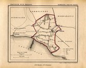 Historische kaart, plattegrond van gemeente Nieuwe Tonge in Zuid Holland uit 1867 door Kuyper van Kaartcadeau.com
