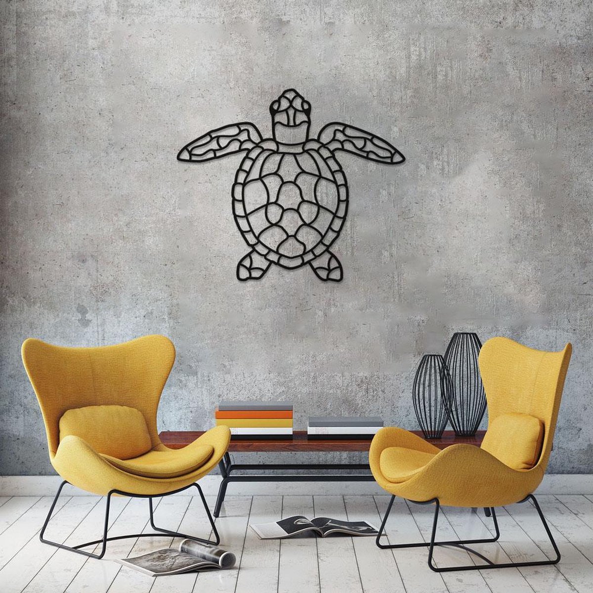 Schildpad - Geometrisch 80 x 68 cm