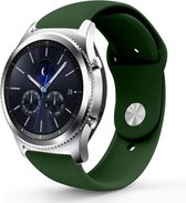 Siliconen Smartwatch bandje - Geschikt voor  Samsung Gear S3 sport band - legergroen - Horlogeband / Polsband / Armband