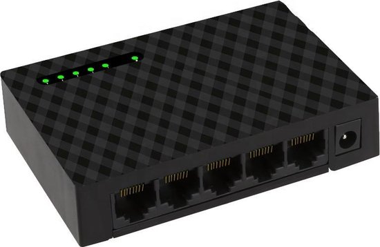 Duiker Adelaide berouw hebben Netwerk Switch - Tot 1000Mbps - Internet Switch - RJ45 Splitter - Zwart |  bol.com