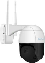 Benholt A8B - WiFi PTZ Beveiligingscamera - 2MP - Waterproof - Nachtebeelden in kleur - Zwart