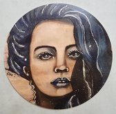 Muurbord Artwork "Lady Dark" Sissy Tinnemans