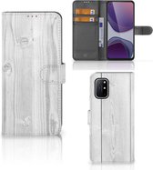 Telefoonhoesje OnePlus 8T Smartphonehoesje met naam White Wood