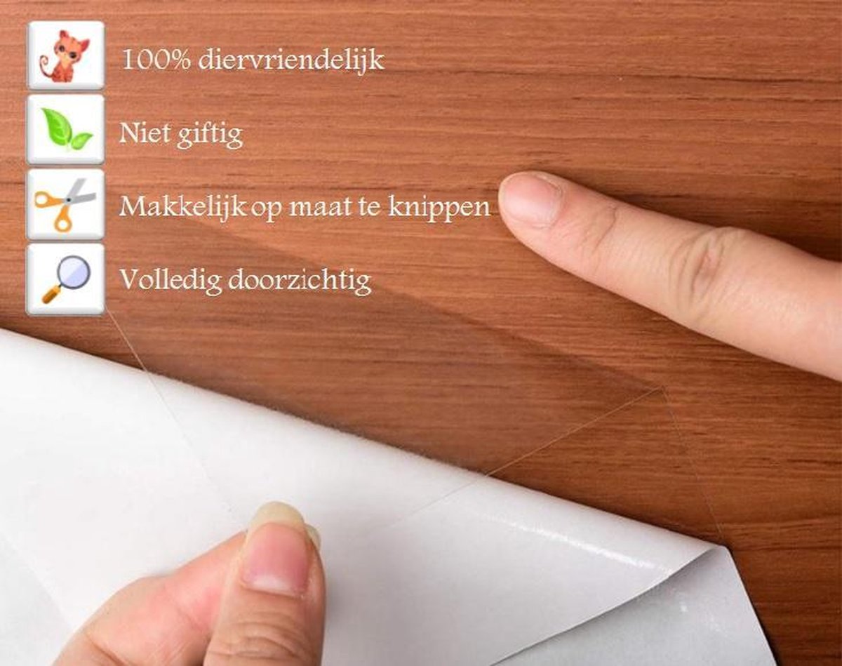 huisdieren bescherming - Anti-krab bescherming - 4 stuks extra groot (45 x 30CM) - Bescherming tegen krabschade - Krabpaal voor katten thumbnail 2