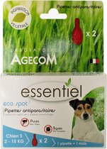 Laboratoire Agecom Essentiel Eco Spot Kleine Hond 2 tot 15kg anti-Vlo en Teek Pipetten