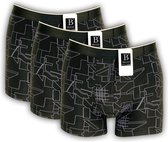 Boxershorts B-Brand 3 pack 2008 zwart wit - Size M