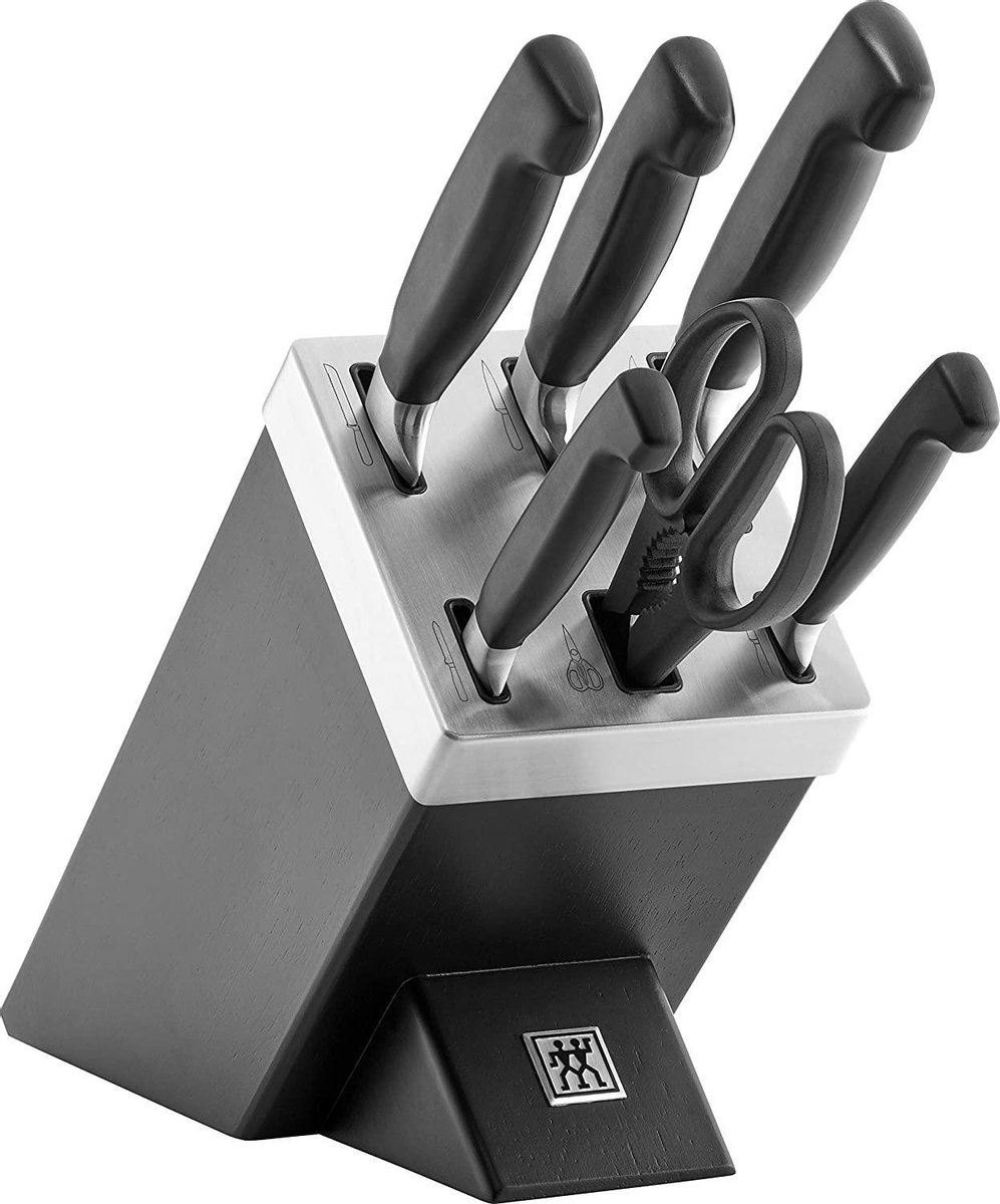 Zwilling Four Star - Messenset - 7-delig - Zelfslijpend - Zwart