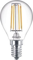Philips energiezuinige LED Kogellamp Transparant - 40 W - E14 - warmwit licht - 2 stuks - Bespaar op energiekosten