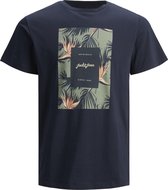 Jack & Jones T-shirt Florall Navy Blazer (Maat: XXL)