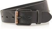 Stoere echt lederen vol nerf Zwarte 4cm riem- Maat 85