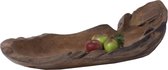 Teak houten schaal - Lange Bowl Teak - ovale teakhouten schaal - Fruitschaal - 20cmx50cm