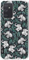 Casetastic Samsung Galaxy A52 (2021) 5G / Galaxy A52 (2021) 4G Hoesje - Softcover Hoesje met Design - Laughing Baby Elephants Print