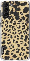 Casetastic Samsung Galaxy S21 Plus 4G/5G Hoesje - Softcover Hoesje met Design - Leopard Print Sand Print