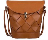 Crossbody tas Block (cognac)