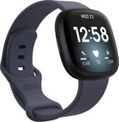 iMoshion Siliconen Smartwatch Bandje voor de Fitbit Versa 3, Fitbit Sense - Donkerblauw