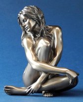 Decoratief Beeld - Woman - Polyresin - Body Talk - Brons - 9 X 10 Cm